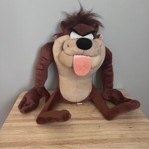 Taz Tasmanian Devil Plush Stuffed Animal 13" Six Flags Looney Tunes Warner Bros